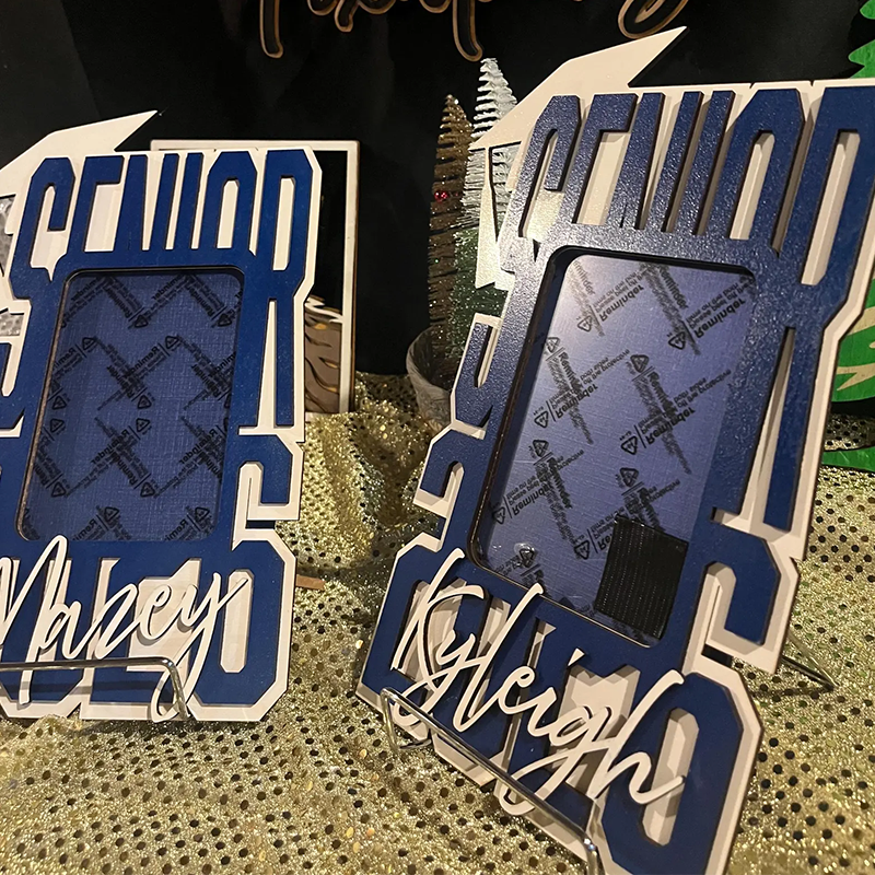 2026 Layered Wood Senior Photo Frame: Personalized Graduation Keepsake