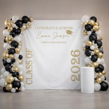 Graduation Backdrop Custom Class of 2026 Photo