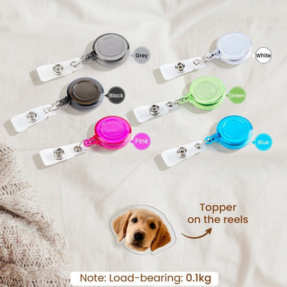 Custom Dog Badge Reel Personalized Funny Pet Badge Reel from Photo
