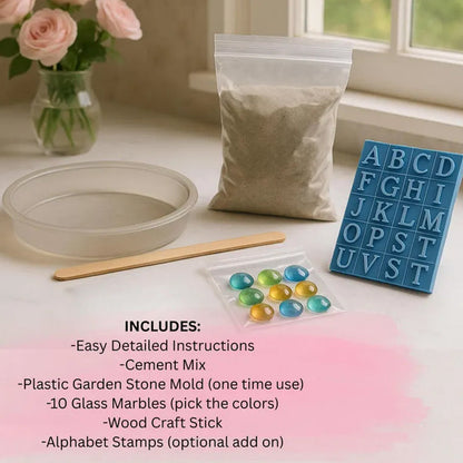 DIY Personalized Garden Stone Kit, Handprint Garden Stone