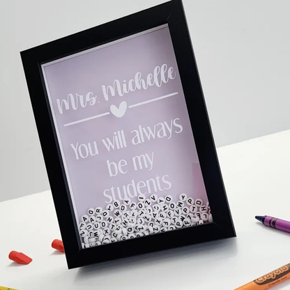 Teacher Impact Jar, Personalized Teacher Shadow Box, Student Memory Gift