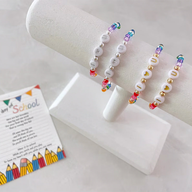 First day of school bracelet set | kindergarten bracelet