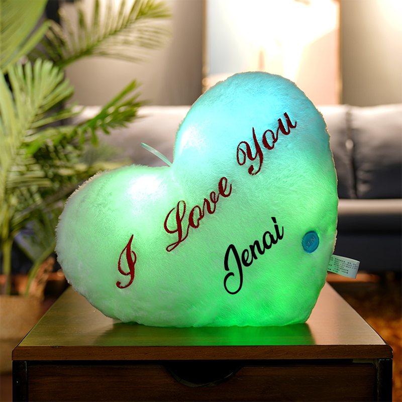 Light Up Heart Plush Pillow, Heart Toy with Colorful Lights