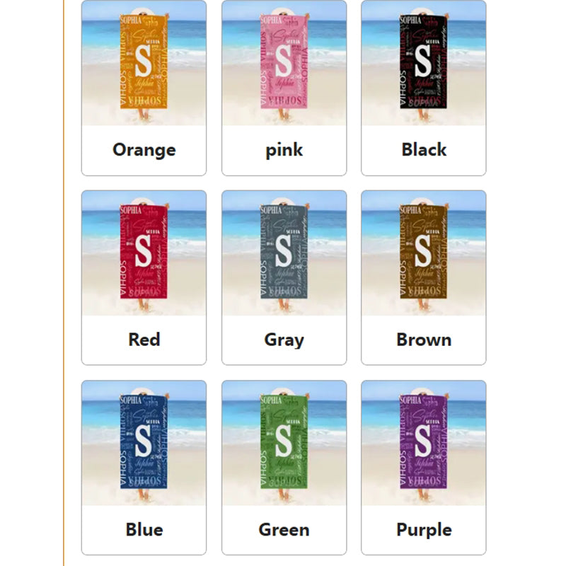 Customized Beach Towel, Fashionable Personalized Beach Blanket with Name