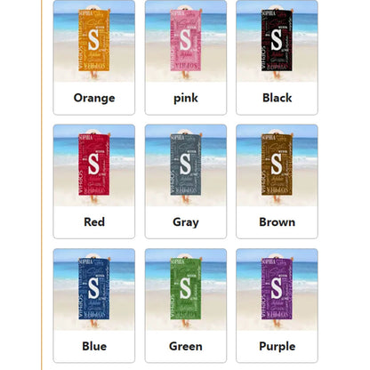 Customized Beach Towel, Fashionable Personalized Beach Blanket with Name