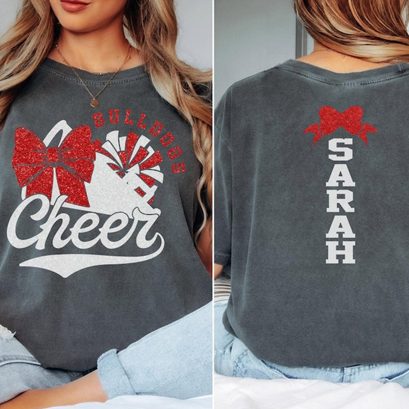 Personalized Glitter Cheerleading Shirts