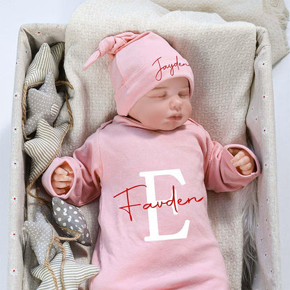 Personalized Baby Grey Rompers