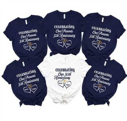 Personalized Wedding Anniversary Shirt, Celebrating Our 50th Anniversary Shirt