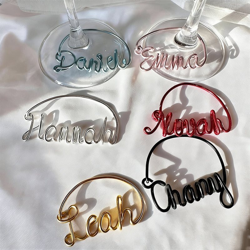 Personalized Name Charms, Wine Glass Charms