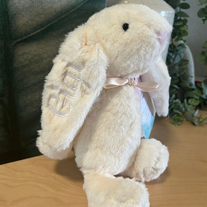 Personalised Embroidered Rabbit,Custom Plush Toy, Personalized Baby Gift, Soft Toy