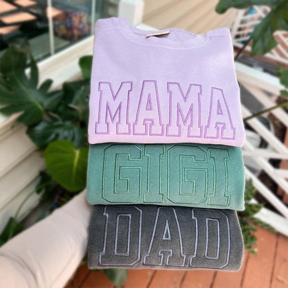 Embroidered Custom Sweatshirt,Gigi Mama Shirt