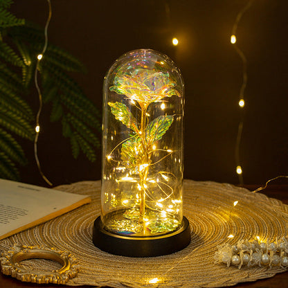 Galaxy Rose Flower Gifts,Personalized Galaxy Rose Night Light
