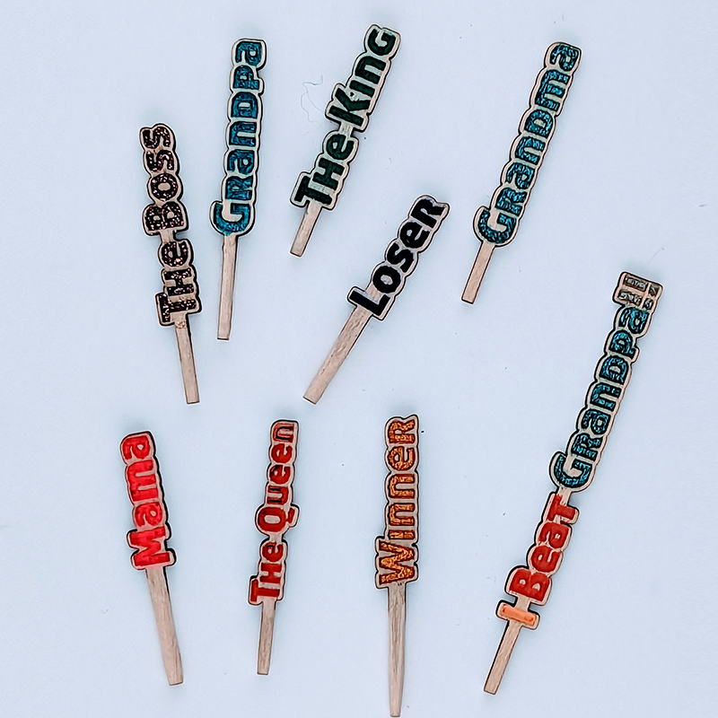(A set of 3pcs )Personalized Names, Cribbage board pegs