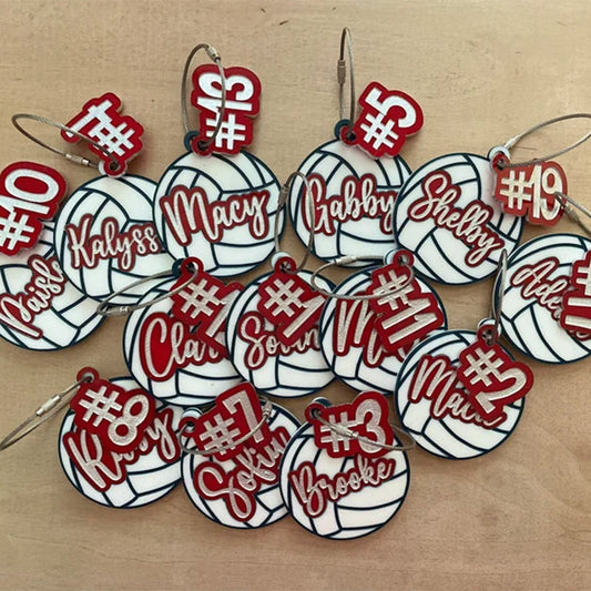 Volleyball Bag Tag or Keychain