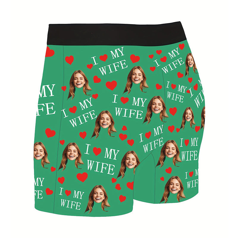 Customized Boxers with Images, Personalized Face Photo Boxers