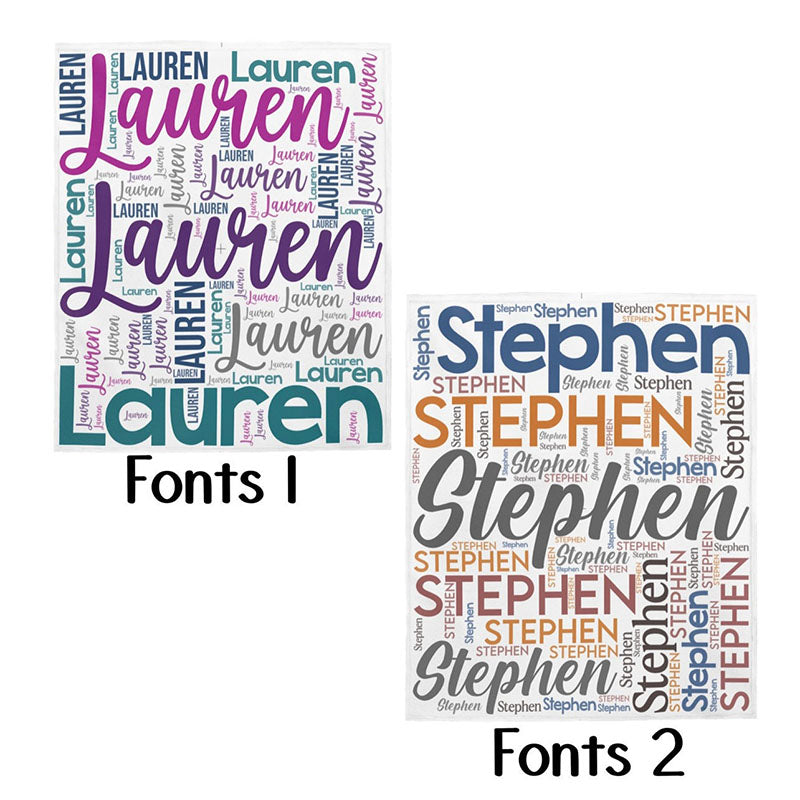 Custom Blanket with Name - Personalized Blanket - Name Blanket for Adults - Christmas Gift