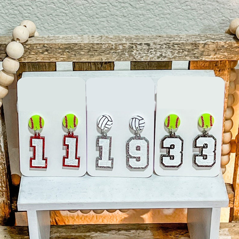 School Spirit Earrings, Sports Fan Earrings