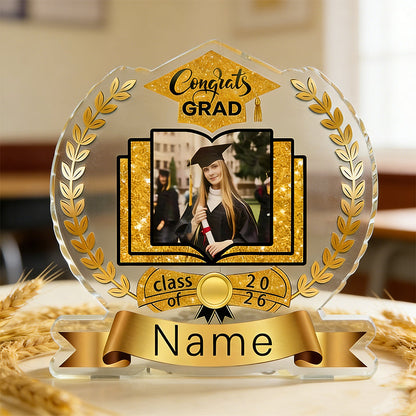 Personalized Graduation Diploma - Custom Name & Photo Acrylic Certificate Suitable