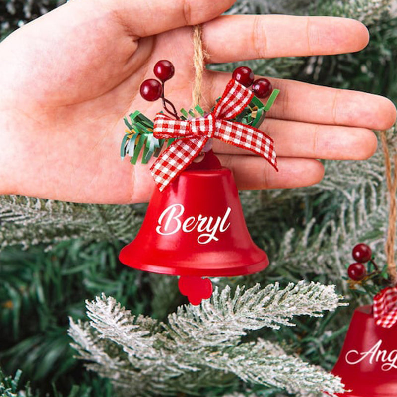 Personalized Christmas Jingle Bell, Custom Christmas Bell, Bell Ornament