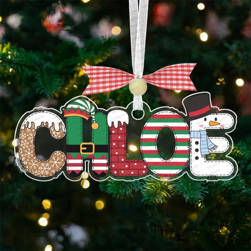 Personalized Alphabet Christmas Ornament With Name