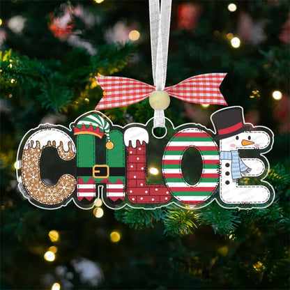 Personalized Alphabet Christmas Ornament With Name
