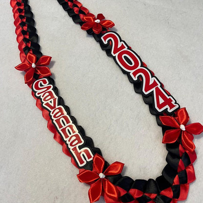 Graduation lei any color any name customize grad lei
