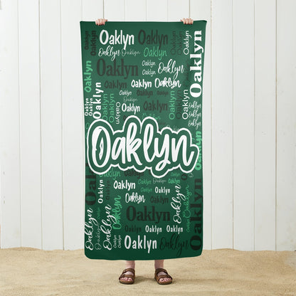 Personalized Name Beach Towel - Super Absorbent