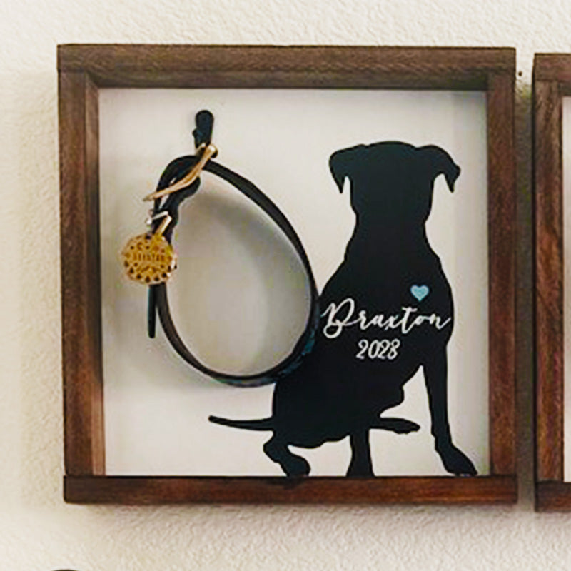 Personalized Pet Memorial Plaque with Collar Hook