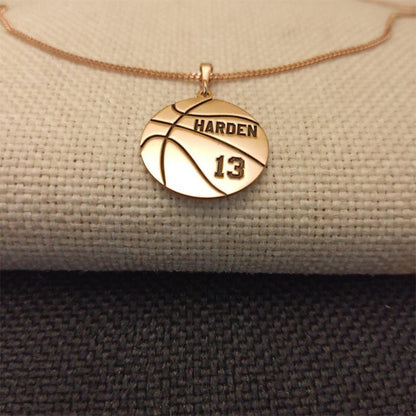 Basketball Necklace Personalized, Custom Basketball Necklace