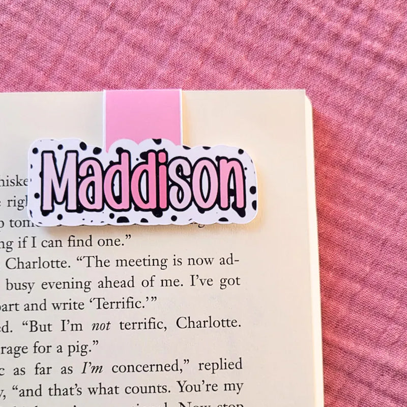 Personalized Name Magnetic Bookmark, Book Lover Gift