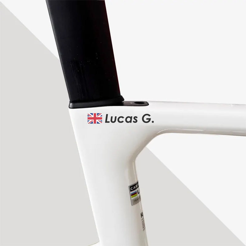 2x Personalized Name Decal , Cyclist Name