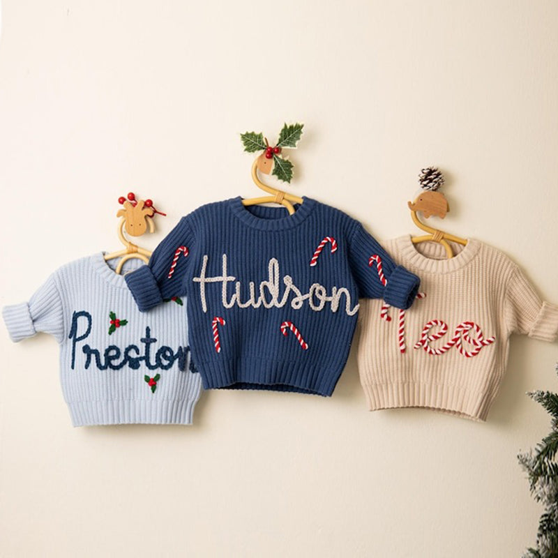 Embroidered Baby and Toddler Sweaters