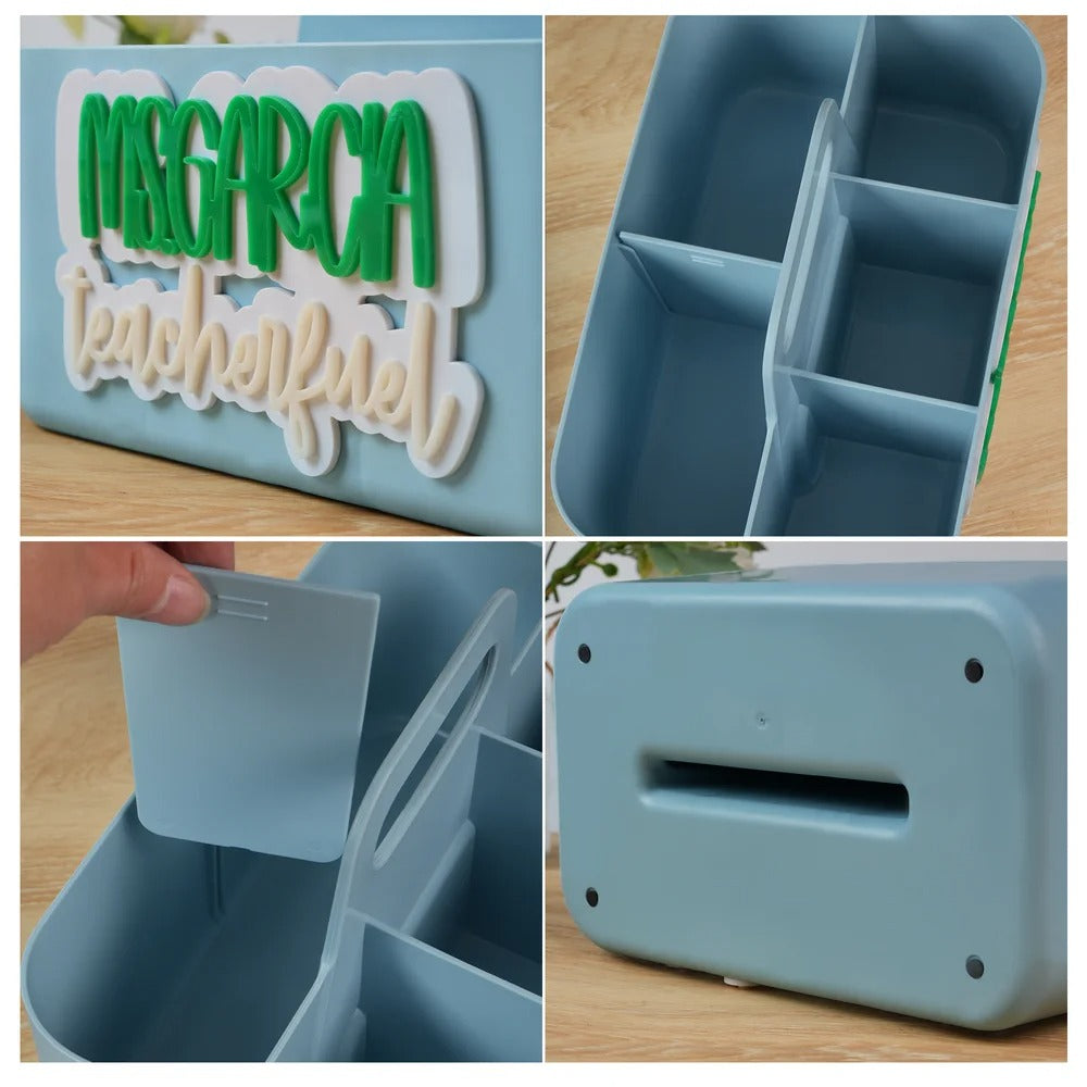 Personalised Teacher Fuel Caddy, Custom Desk Organiser