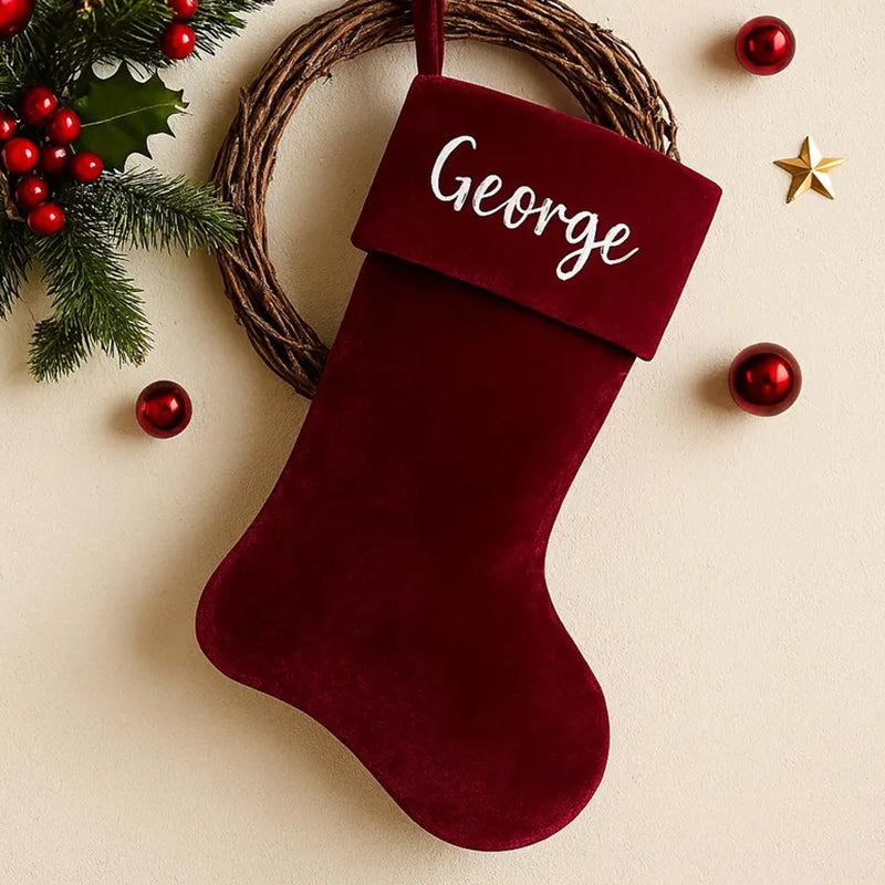 Personalized Velvet Christmas Stocking