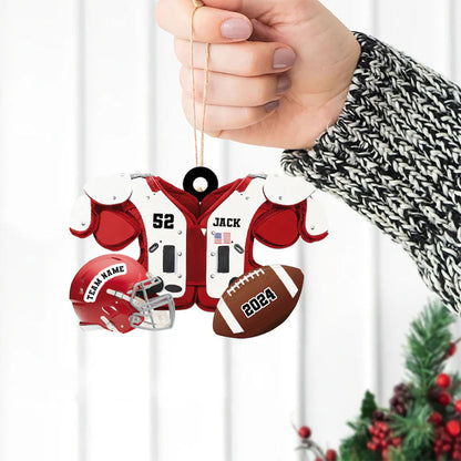 Personalized Football American Christmas Ornament