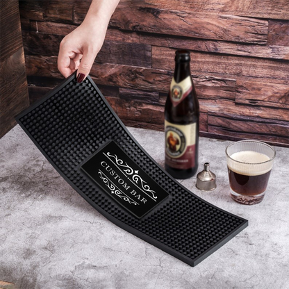 Bar Mat, Personalized Home Bar Coffee Bartender Mat Present