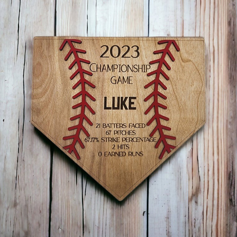 Custom Baseball Senior Night Wood Plaque, Player Trophy