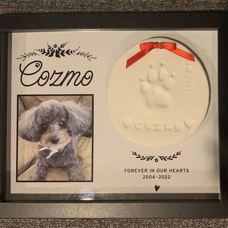Pet Memorial Paw Print Holder Shadow Box