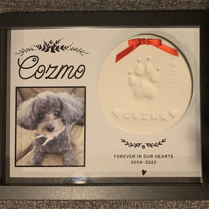 Pet Memorial Paw Print Holder Shadow Box