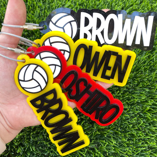 Custom Volleyball Name Keychains | Volleyball Keychains