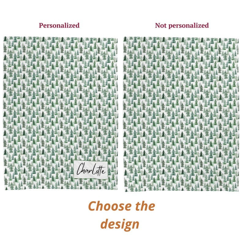 Personalized Christmas Trees Blanket Custom Name Blanket