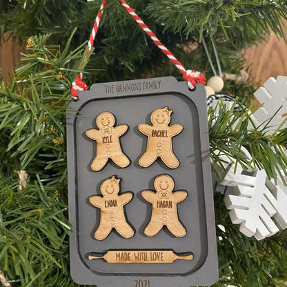 Personalized Cookie Christmas Ornament Gingerbread  Family Ornament Cute Ornament
