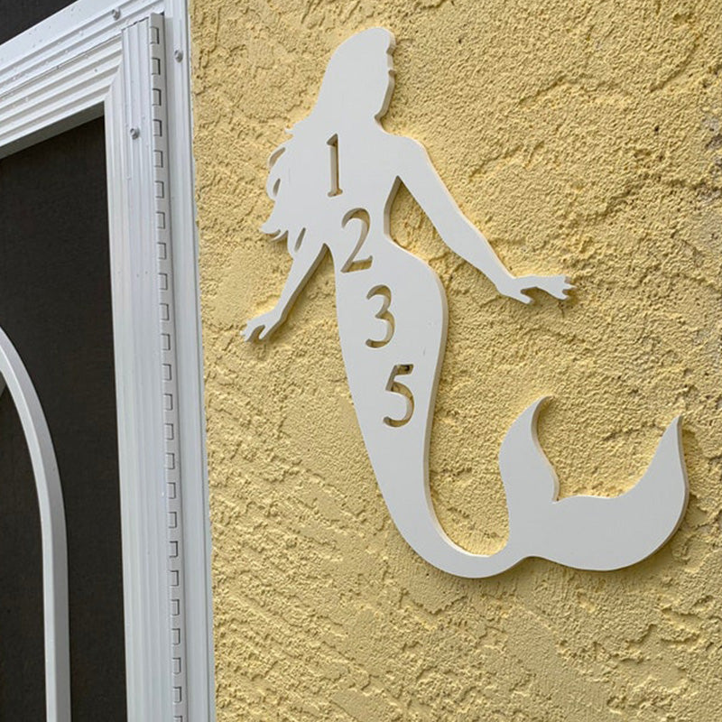 House Number Plaque , Personalized Sign, Outdoor Decor, Coastal Themed Custom Sign