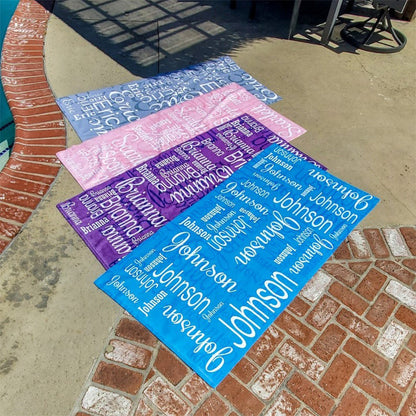 Personalized Beach Towel for Kids Adults Family Vacations Summer Fun