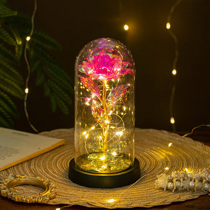 Galaxy Rose Flower Gifts,Personalized Galaxy Rose Night Light