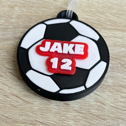 Personalized Sport Bag Tag Basketball Golf Volleyball Soccer Hockey Baseball Basketball Football Name Tag