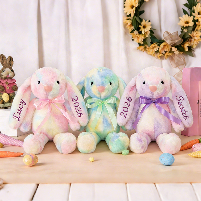 Personalized Easter Embroidered Plush Bunny Toy