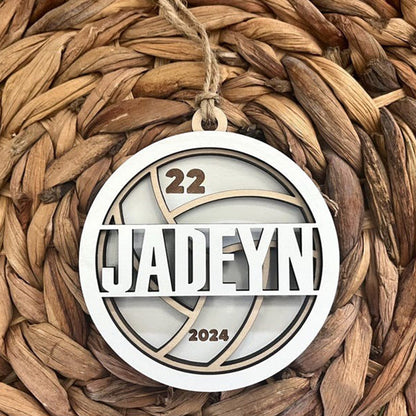 Personalized Volleyball Christmas Ornament
