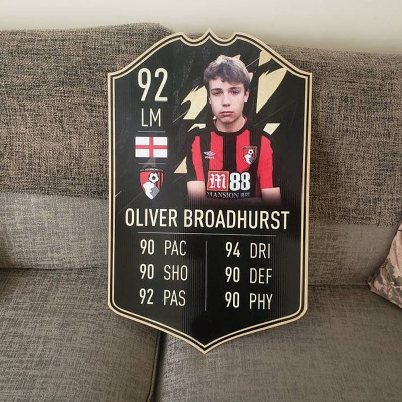 Personalised FIFA Card | Football Gift Fan Gift Custom Board For Son Dad Boyfriend Husband