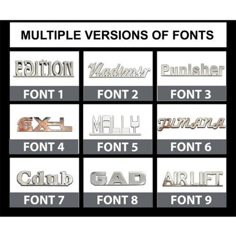 Custom Car Emblems and Badges Letter 3D